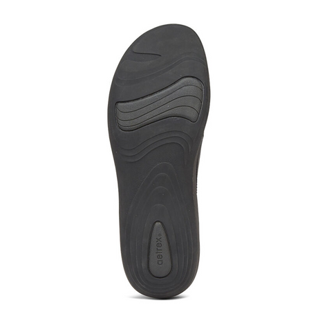 Aetrex Karina Slip On (Women) - Black Leather Dress-Casual - Slip On - The Heel Shoe Fitters