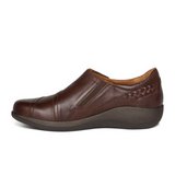 Aetrex Karina Slip On (Women) - Brown Leather Dress-Casual - Slip On - The Heel Shoe Fitters