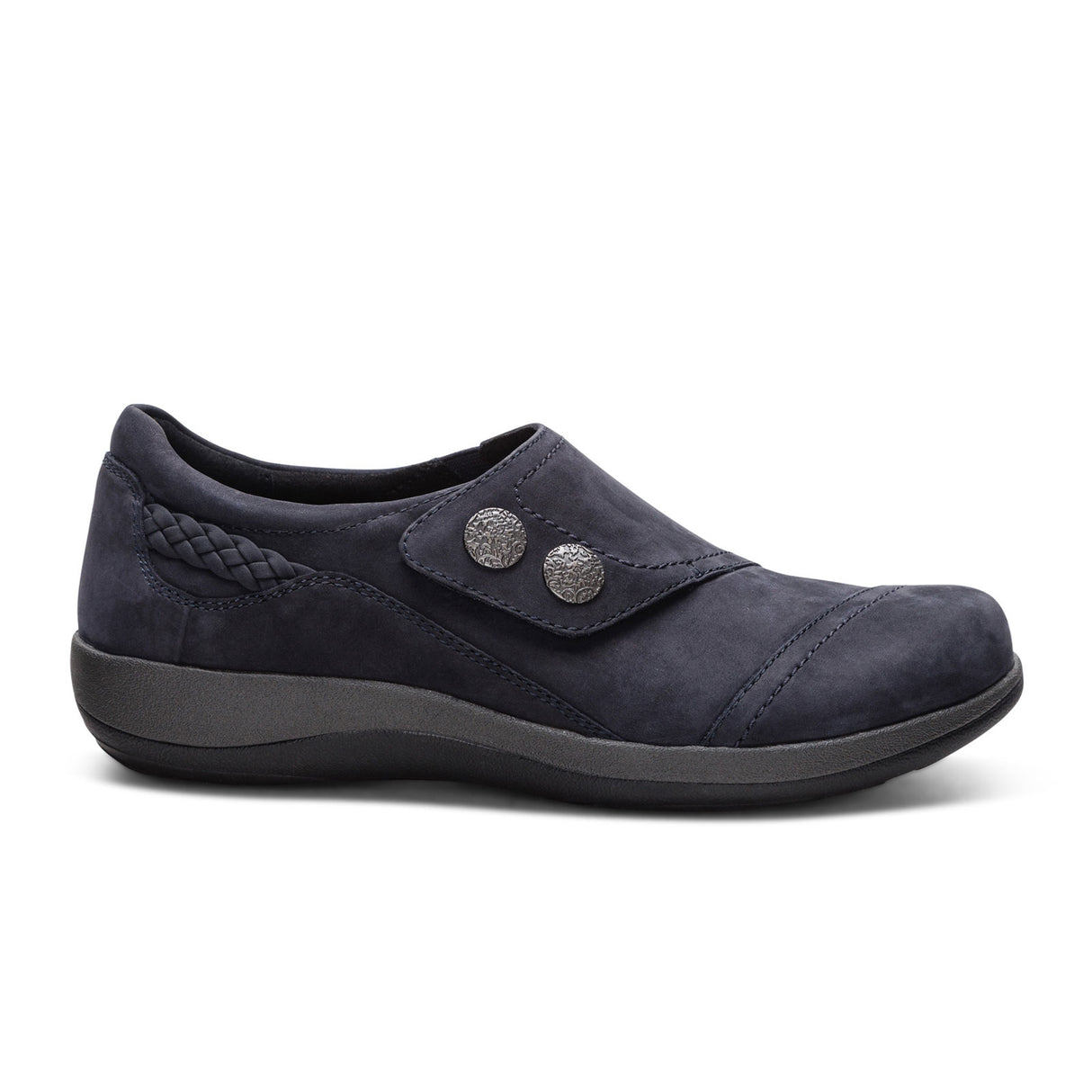 Aetrex Karina Slip On (Women) - Navy Dress-Casual - Slip On - The Heel Shoe Fitters