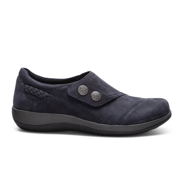 Aetrex Karina Slip On (Women) - Navy Dress-Casual - Slip On - The Heel Shoe Fitters