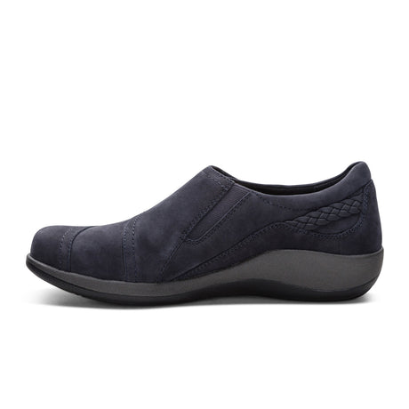 Aetrex Karina Slip On (Women) - Navy Dress-Casual - Slip On - The Heel Shoe Fitters