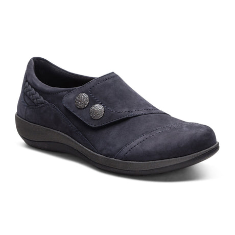 Aetrex Karina Slip On (Women) - Navy Dress-Casual - Slip On - The Heel Shoe Fitters