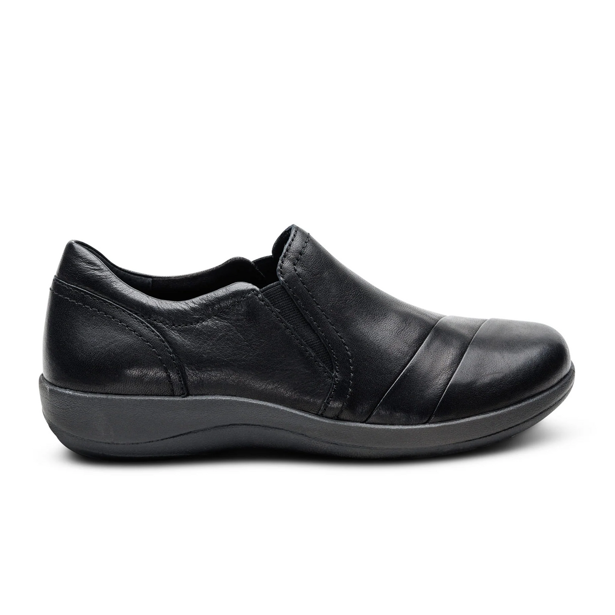 Aetrex Helena Slip On (Women) - Black Dress-Casual - Slip On - The Heel Shoe Fitters