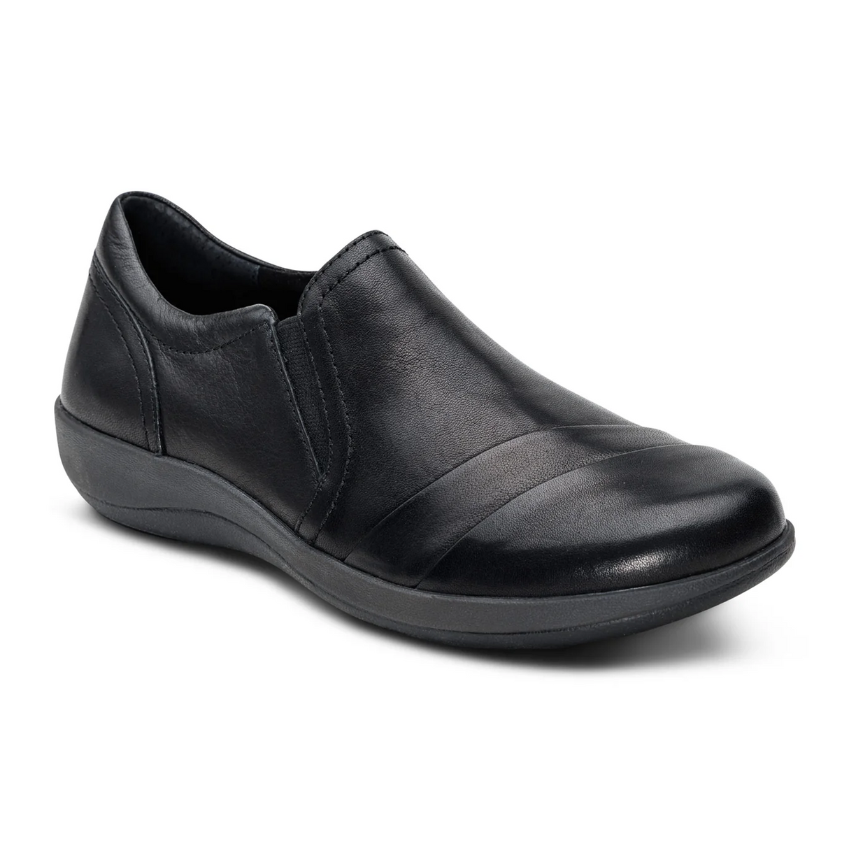 Aetrex Helena Slip On (Women) - Black Dress-Casual - Slip On - The Heel Shoe Fitters