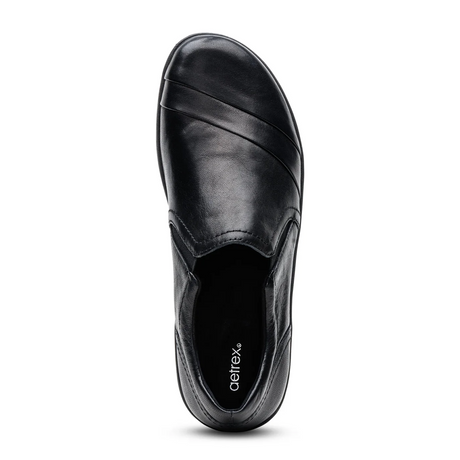 Aetrex Helena Slip On (Women) - Black Dress-Casual - Slip On - The Heel Shoe Fitters