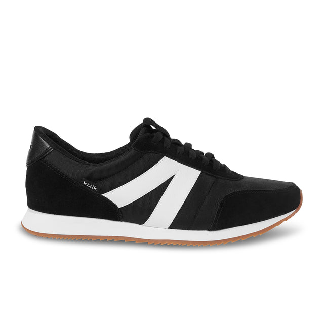 Kizik Milan Sneaker (Unisex) - Black/White Athletic - Casual - Lace Up - The Heel Shoe Fitters