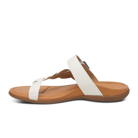 Aetrex Selena Sandal (Women) - White Sandals - Thong - The Heel Shoe Fitters