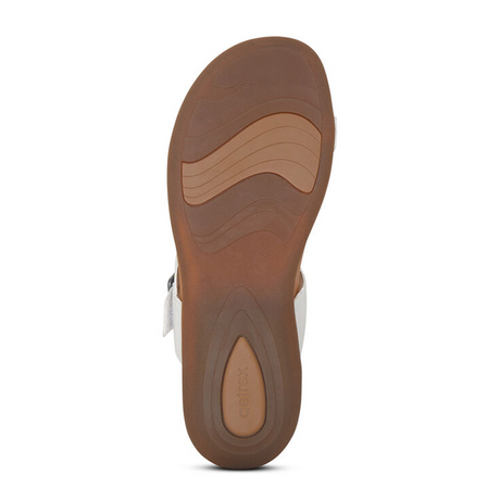 Aetrex Selena Sandal (Women) - White Sandals - Thong - The Heel Shoe Fitters