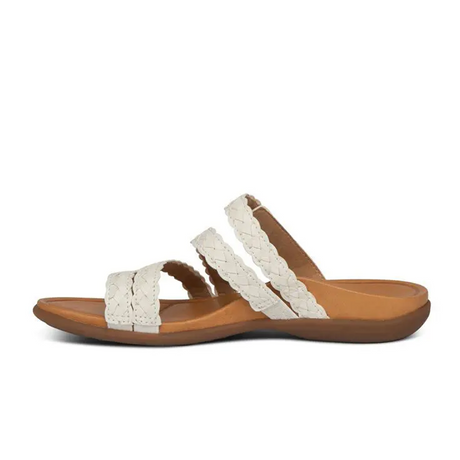 Aetrex Brielle Slide Sandal (Women) - White Sandals - Slide - The Heel Shoe Fitters