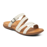 Aetrex Brielle Slide Sandal (Women) - White Sandals - Slide - The Heel Shoe Fitters