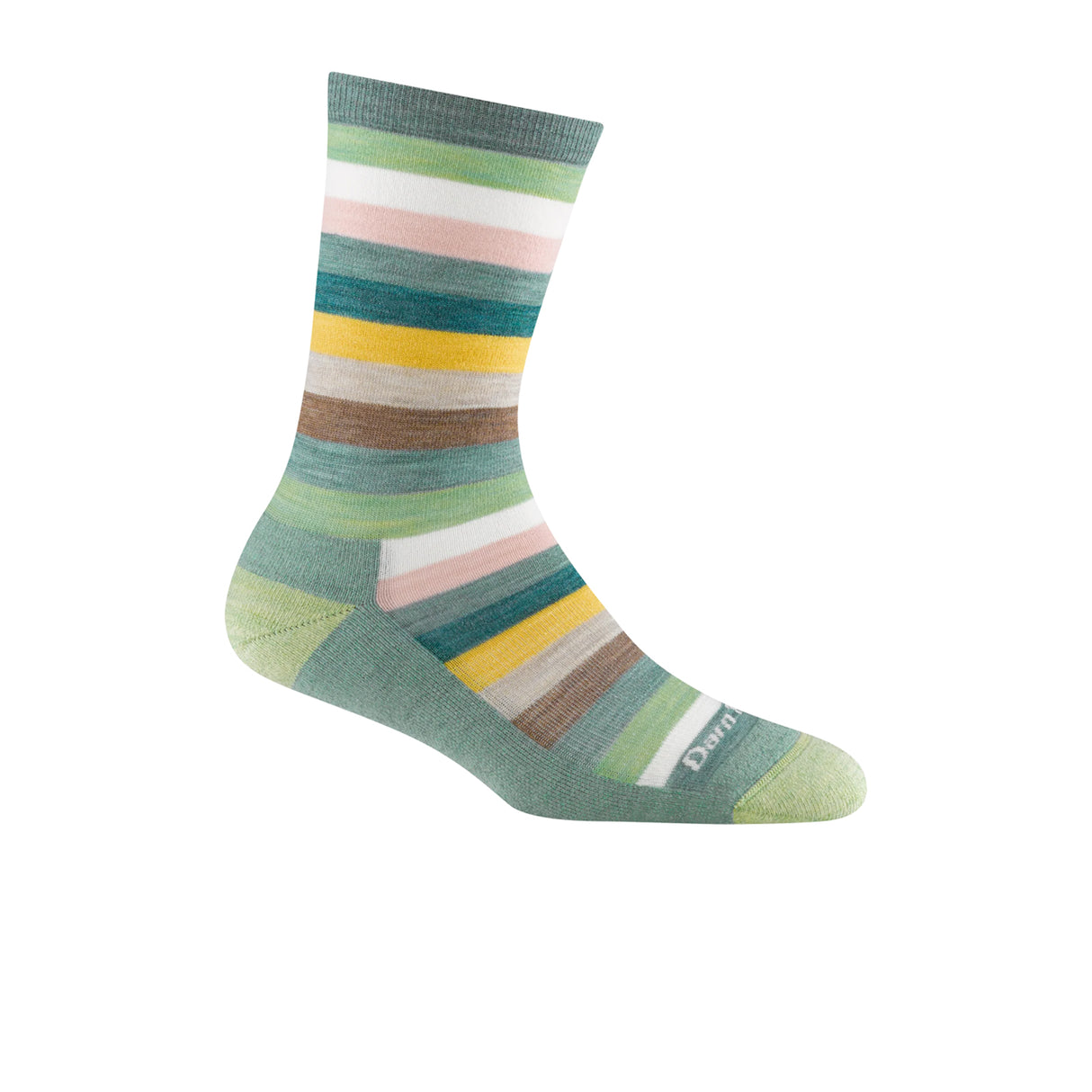 Darn Tough Mystic Stripe Lightweight Crew Sock with Cushion (Women) - Seafoam