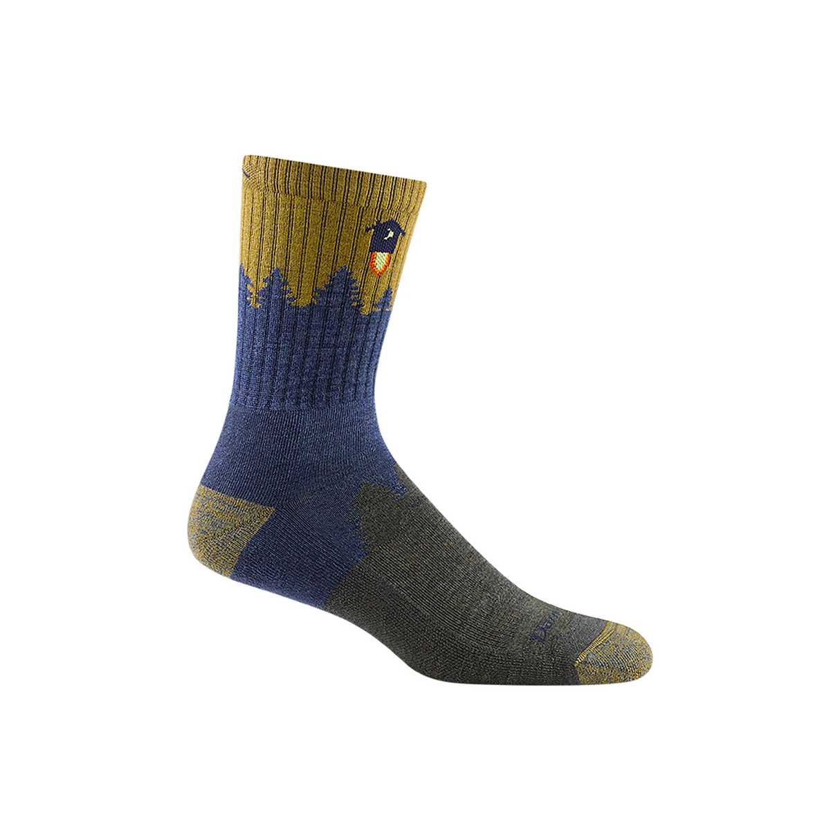 Darn Tough Number 2 Midweight Micro Crew Sock with Cushion (Men) - Denim Socks - Perf - Micro - The Heel Shoe Fitters