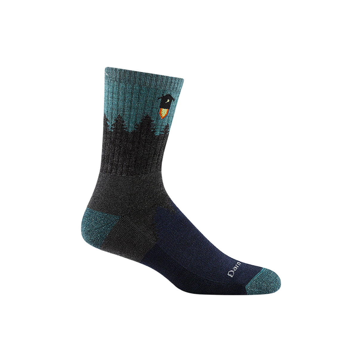 Darn Tough Number 2 Midweight Micro Crew Sock with Cushion (Men) - Gray Socks - Perf - Micro - The Heel Shoe Fitters