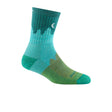 Darn Tough Treeline Midweight Micro Crew Sock with Cushion (Women) - Aqua Accessories - Socks - Performance - The Heel Shoe Fitters