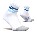 Feetures Elite Light Cushion Quarter (Unisex) - White Track