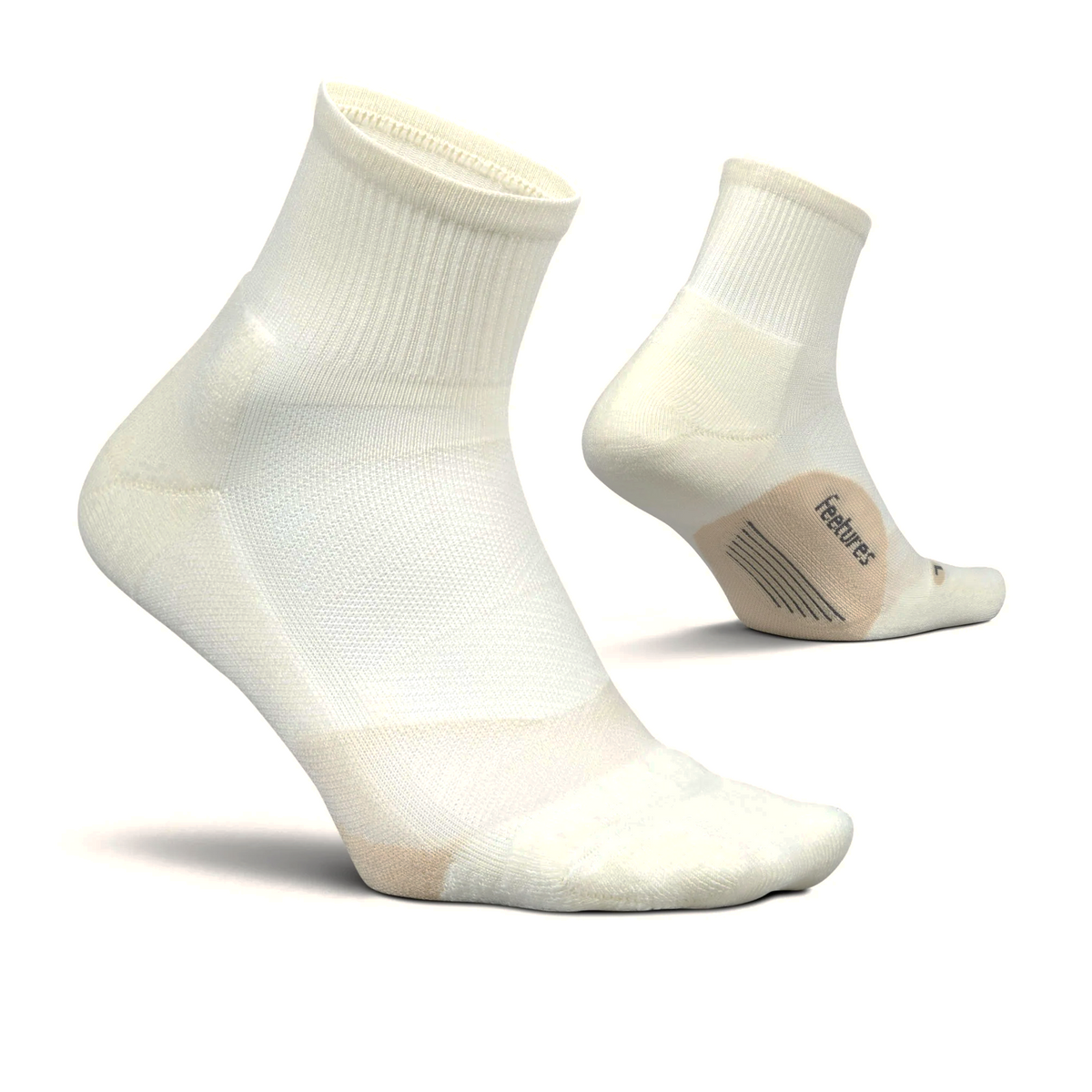 Feetures Elite Light Cushion Quarter (Unisex) - Linen