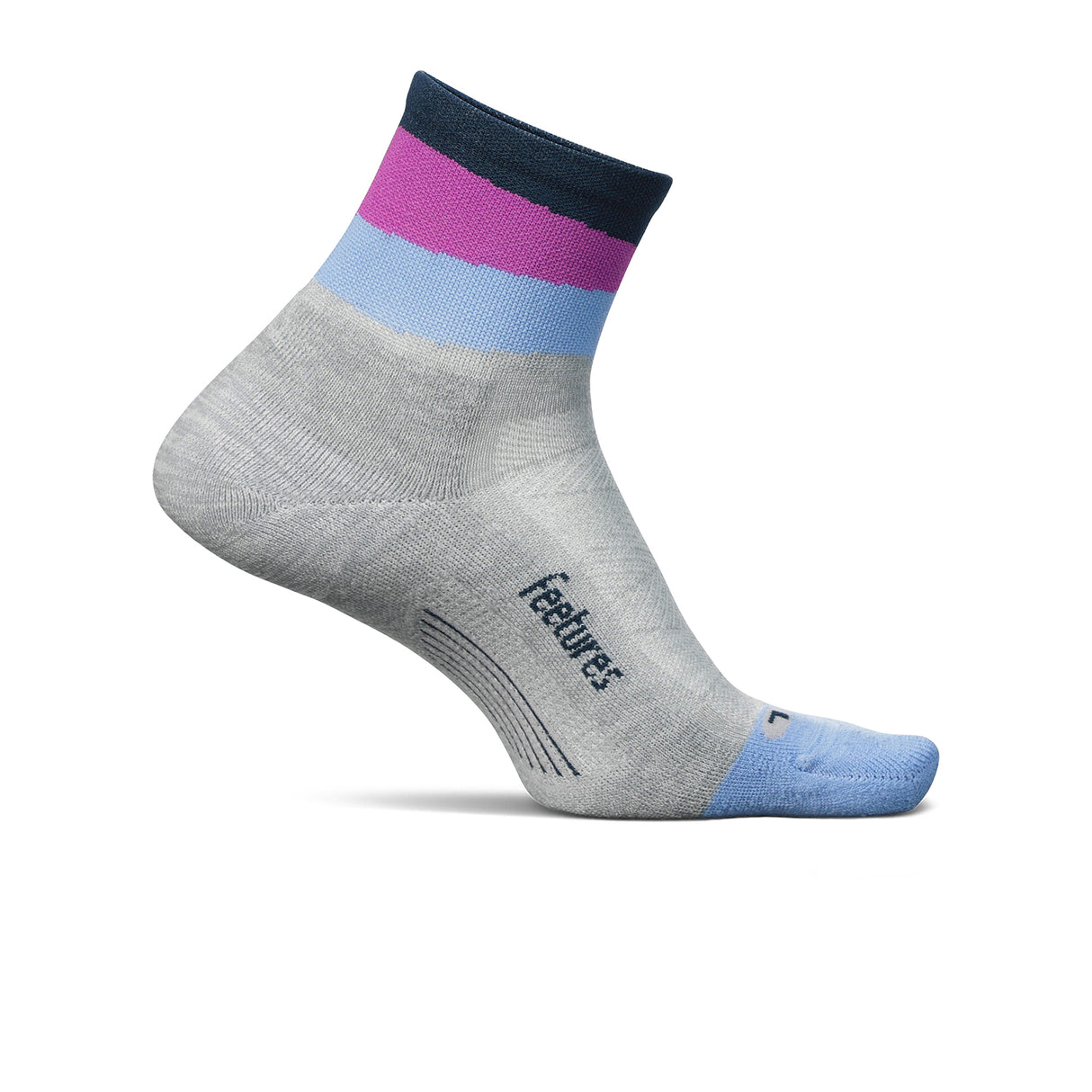 Feetures E204670 Elite Light Cushion Quarter Sock (Unisex) - Lunar Ascent Accessories - Socks - Performance - The Heel Shoe Fitters