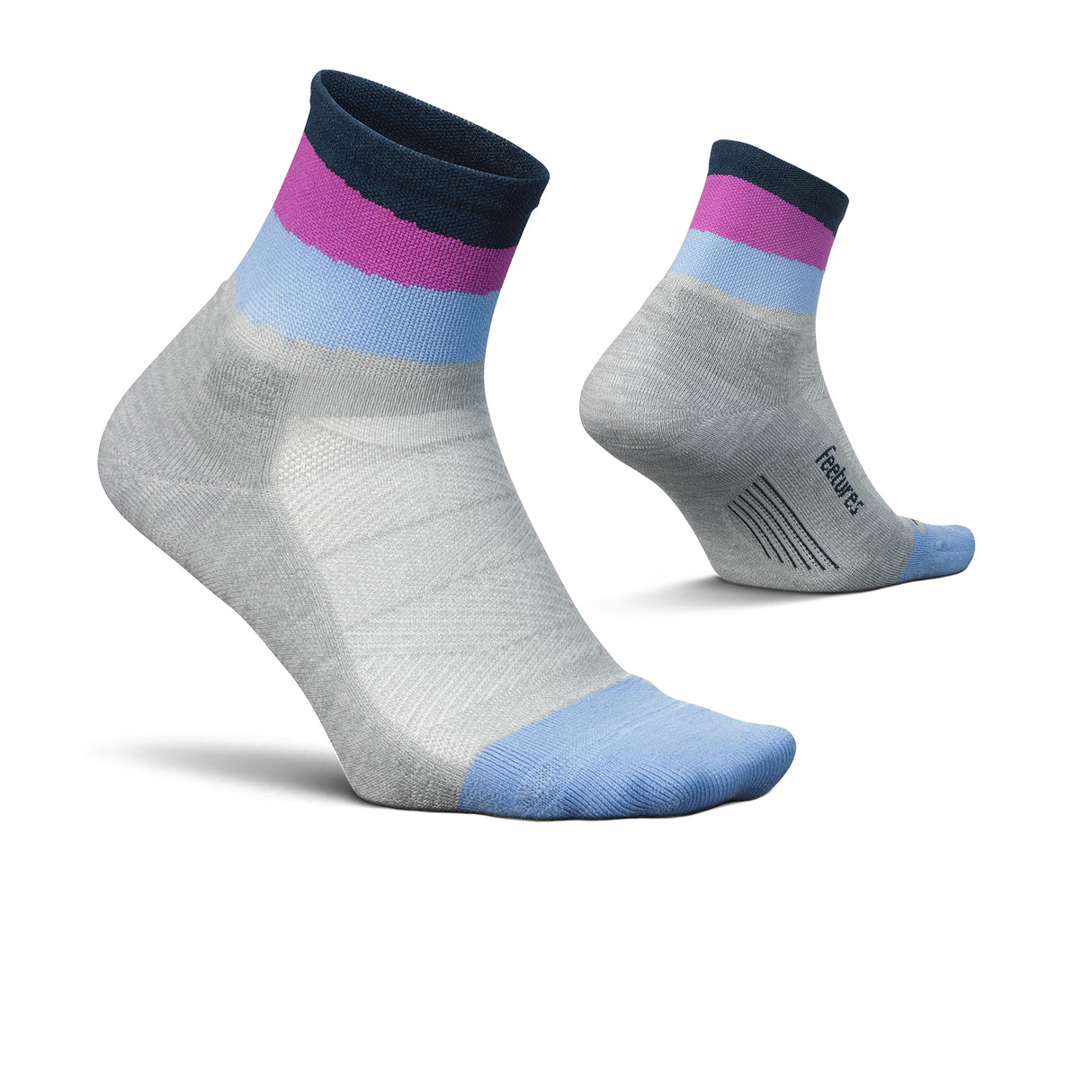 Feetures E204670 Elite Light Cushion Quarter Sock (Unisex) - Lunar Ascent Accessories - Socks - Performance - The Heel Shoe Fitters