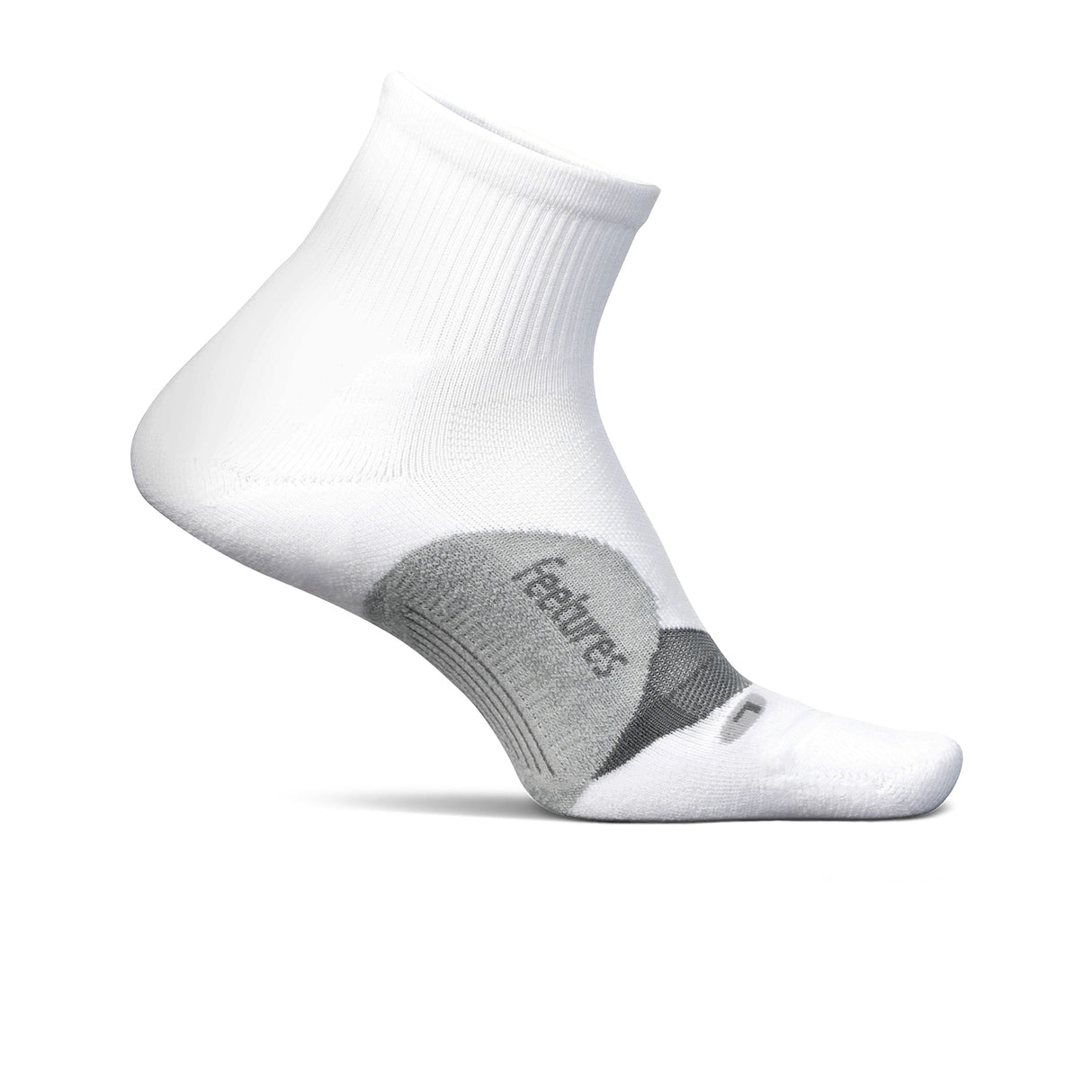 Feetures E205158 Elite Light Cushion Quarter Sock (Unisex) - White Accessories - Socks - Performance - The Heel Shoe Fitters