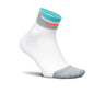 Feetures Elite Light Cushion Quarter Sock (Unisex) - Aquatic White Accessories - Socks - Performance - The Heel Shoe Fitters