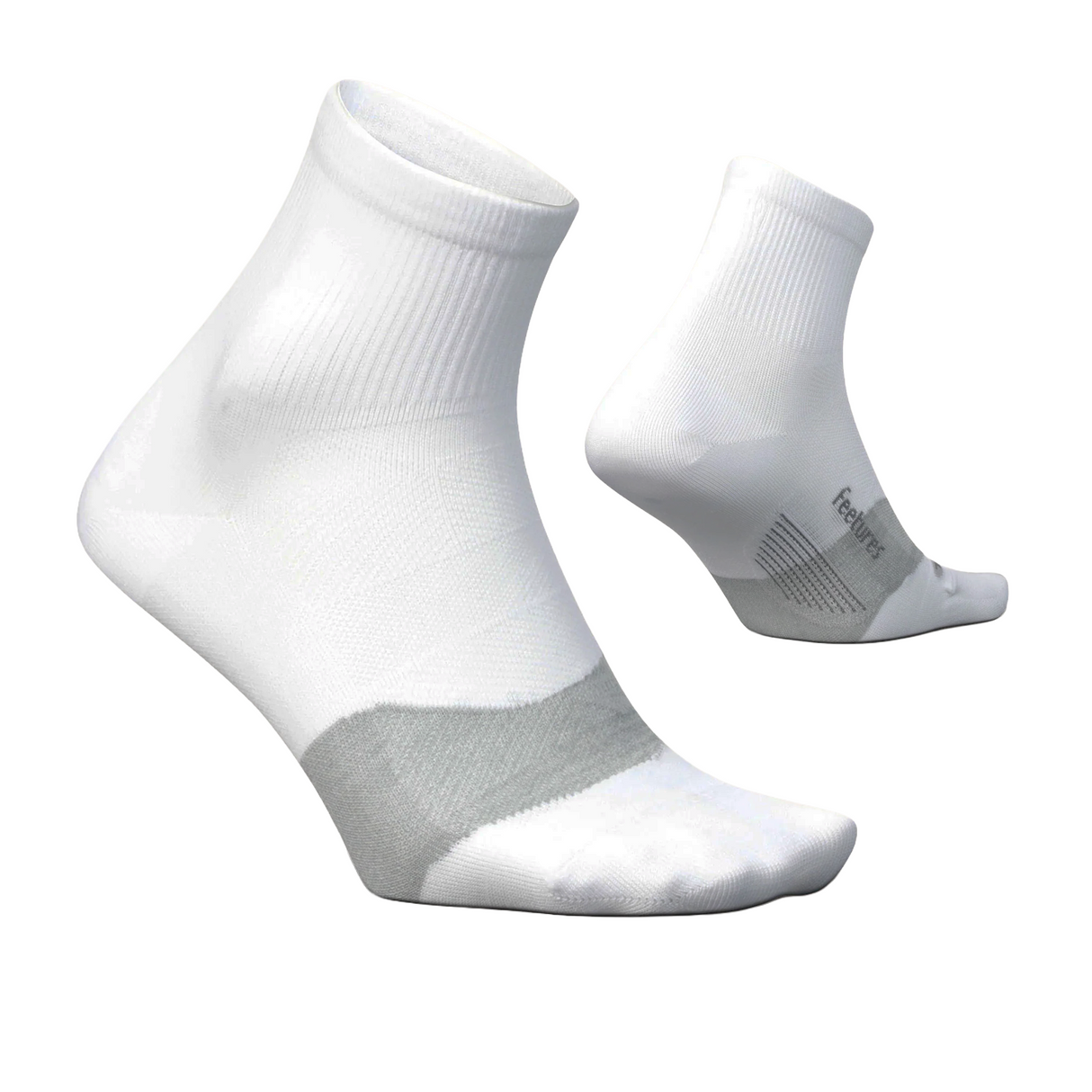 Feetures Elite Ultra Light Cushion Quarter Sock (Unisex) - White