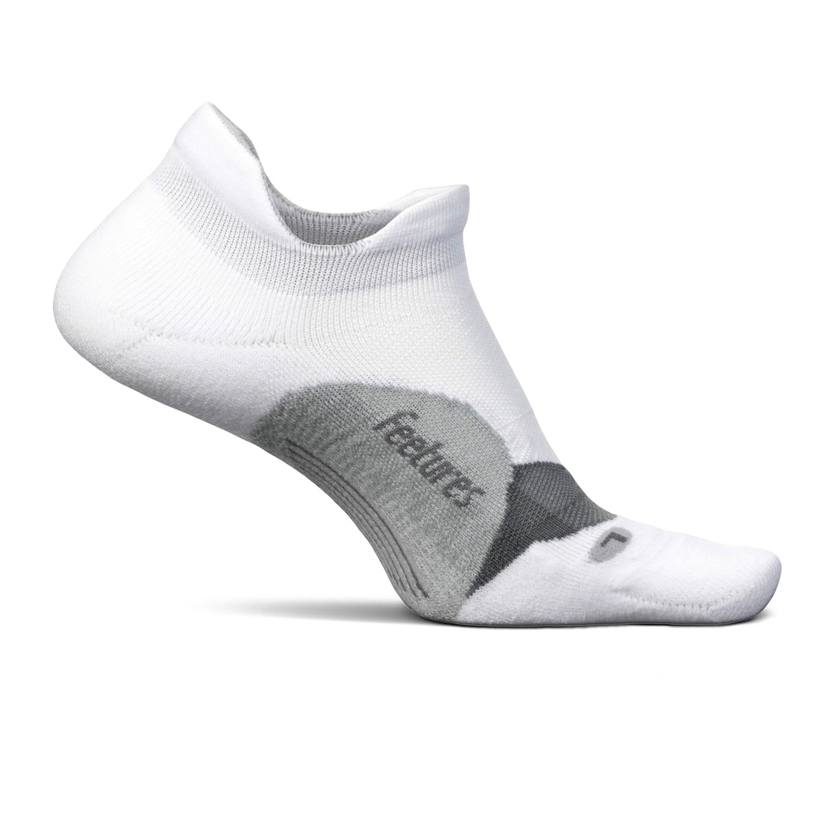 Feetures Elite Light Cushion No Show Tab Sock (Unisex) - White Accessories - Socks - Performance - The Heel Shoe Fitters