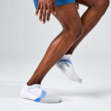 Feetures Elite Light Cushion No Show Tab (Unisex) - White Tide