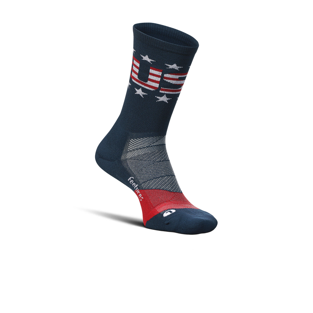 Feetures E9030678 Elite Light Cushion Limited Edition Mini Crew Sock (Unisex) - USA Navy Accessories - Socks - Performance - The Heel Shoe Fitters