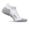 Feetures EC504158 Elite Max Cushion No Show Tab Sock (Unisex) - White Accessories - Socks - Performance - The Heel Shoe Fitters