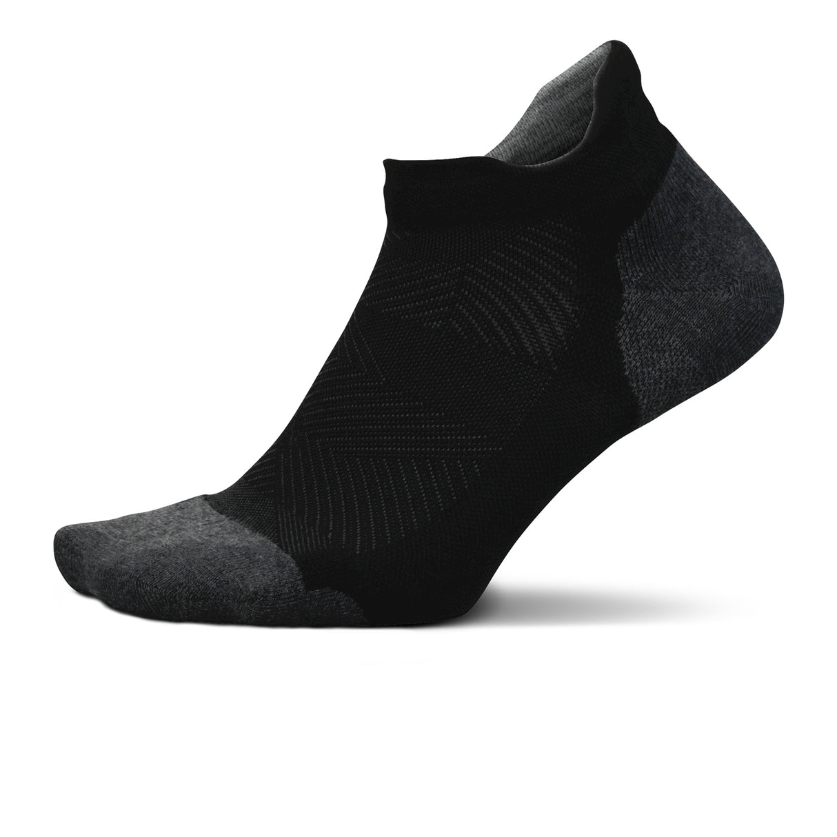 Feetures Elite Max Cushion No Show Tab Sock (Unisex) - Black Accessories - Socks - Performance - The Heel Shoe Fitters