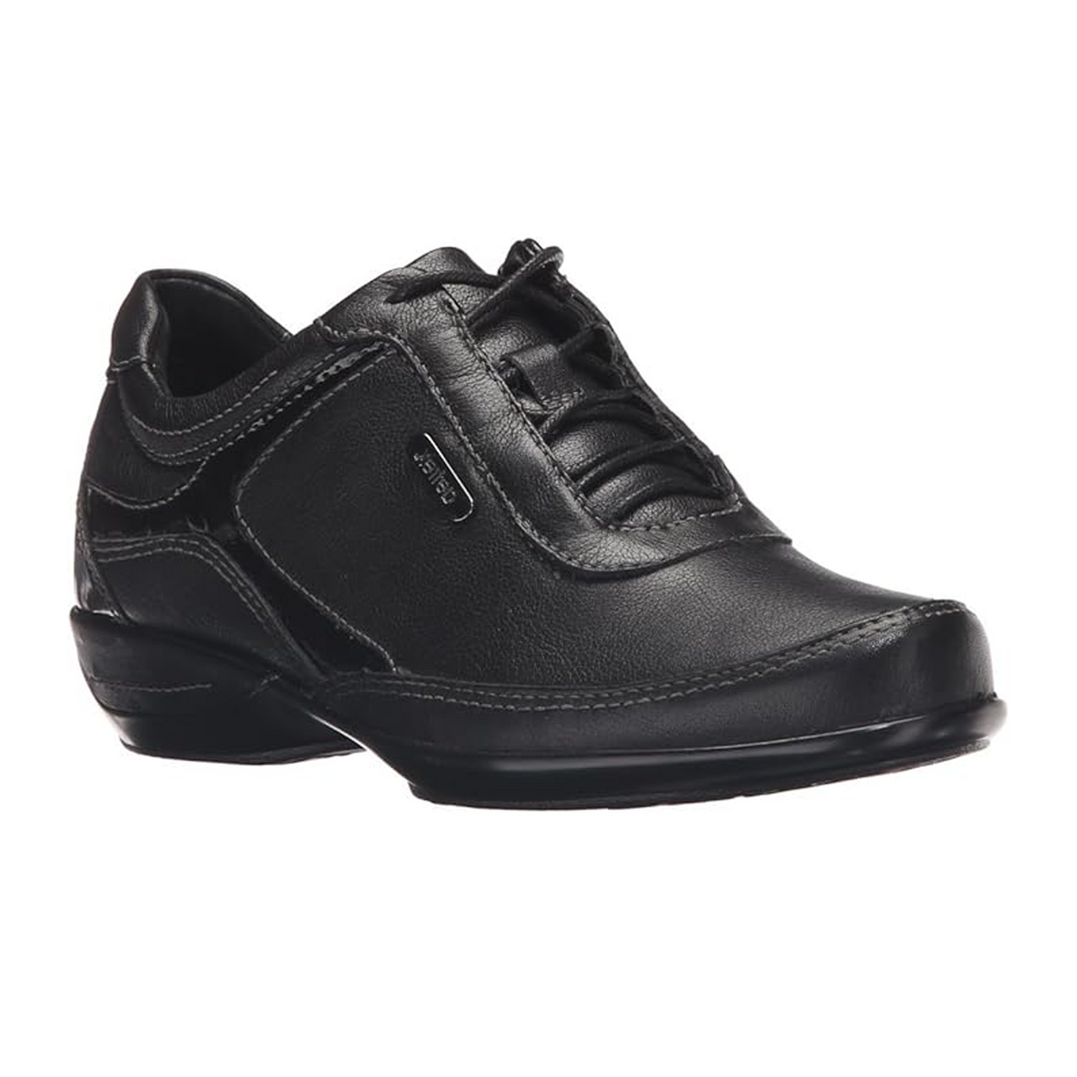 Aetrex Holly Lace Up (Women) - Black Leather Dress-Casual - Lace Ups - The Heel Shoe Fitters