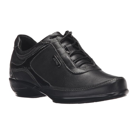 Aetrex Holly Lace Up (Women) - Black Leather Dress-Casual - Lace Ups - The Heel Shoe Fitters