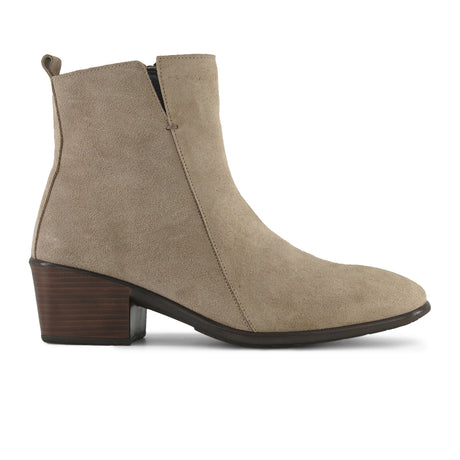 Naot Ethic Ankle Boot (Women) - Almond Suede Boots - Casual - Mid - The Heel Shoe Fitters