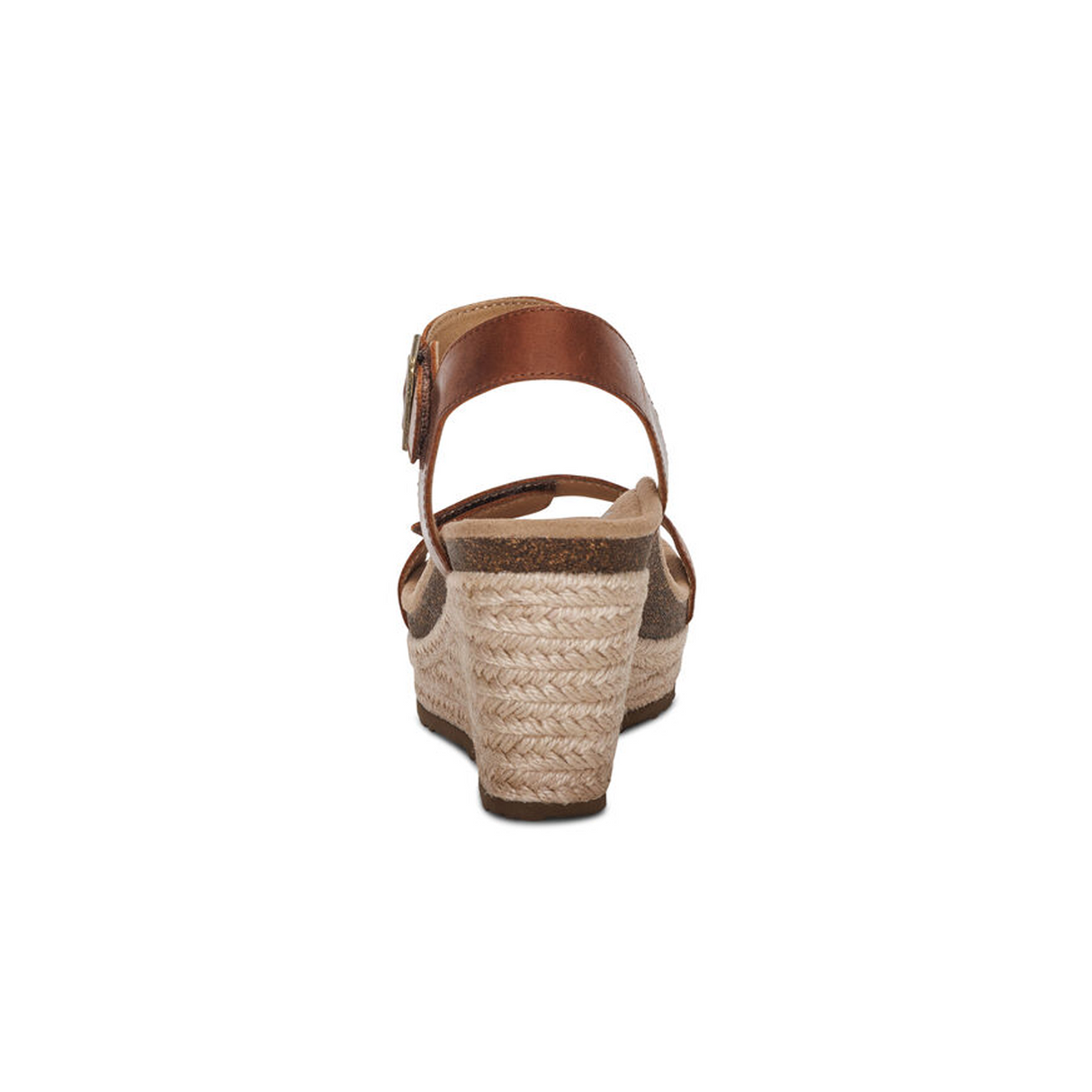 Aetrex Sydney Wedge Sandal (Women) - Walnut Sandals - Heel/Wedge - The Heel Shoe Fitters