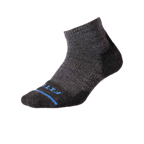 FITS F1003 Light Cushion Hiker Quarter Sock (Unisex) - Coal Accessories - Socks - Performance - The Heel Shoe Fitters