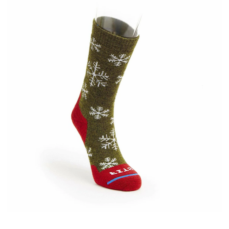 FITS F1017 Aspen Full Cushion Hiker Crew Sock (Unisex) - Forest/Red Accessories - Socks - Performance - The Heel Shoe Fitters