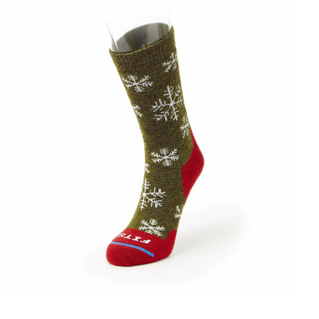 FITS F1017 Aspen Full Cushion Hiker Crew Sock (Unisex) - Forest/Red Accessories - Socks - Performance - The Heel Shoe Fitters