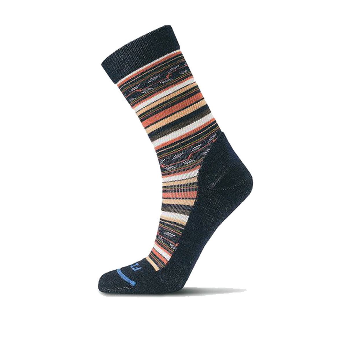 FITS F1057 Multi-Pattern Light Cushion Hiker Crew Sock (Unisex) - Navy Accessories - Socks - Performance - The Heel Shoe Fitters