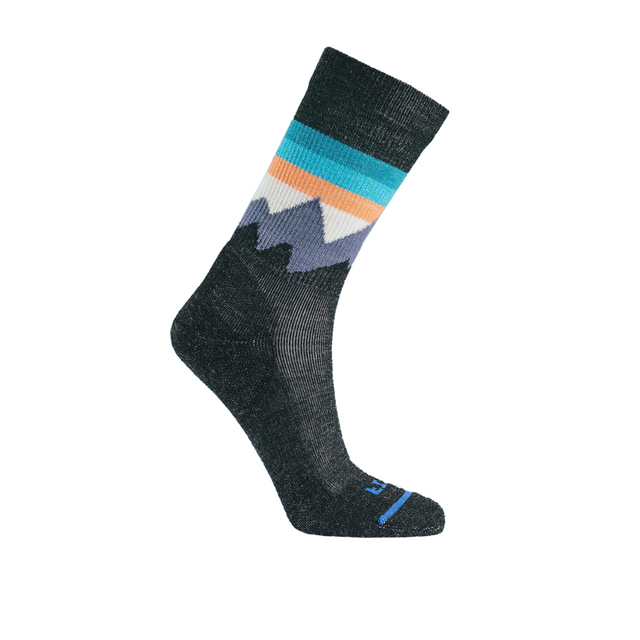 FITS F1058 Mountain Top Light Cushion Hiker Crew Sock (Unisex) - Charcoal Accessories - Socks - Performance - The Heel Shoe Fitters