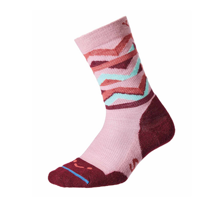 FITS F1098 Zig Zag Light Cushion Hike Crew Sock (Unisex) - Woodrose Accessories - Socks - Performance - The Heel Shoe Fitters