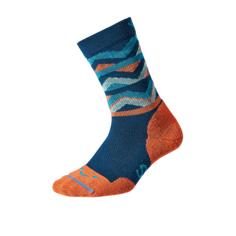 FITS F1098 Zig Zag Light Cushion Hike Crew Sock (Unisex) - Tiger Lily Accessories - Socks - Performance - The Heel Shoe Fitters