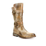 Bed Stu Turn Tall Boot (Women) - Tan Rustic White Boots - Casual - High - The Heel Shoe Fitters