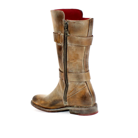 Bed Stu Turn Tall Boot (Women) - Tan Rustic White Boots - Casual - High - The Heel Shoe Fitters