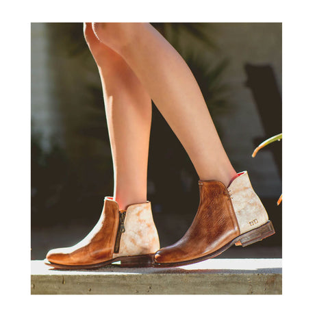 Bed Stu Yurisa Ankle Boot (Women) - Nectar Lux Tan Rustic Boots - Casual - Mid - The Heel Shoe Fitters