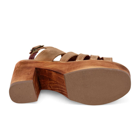 Bed Stu Fontella Heeled Sandal (Women) - Tan Rustic Sandals - Heel/Wedge - The Heel Shoe Fitters