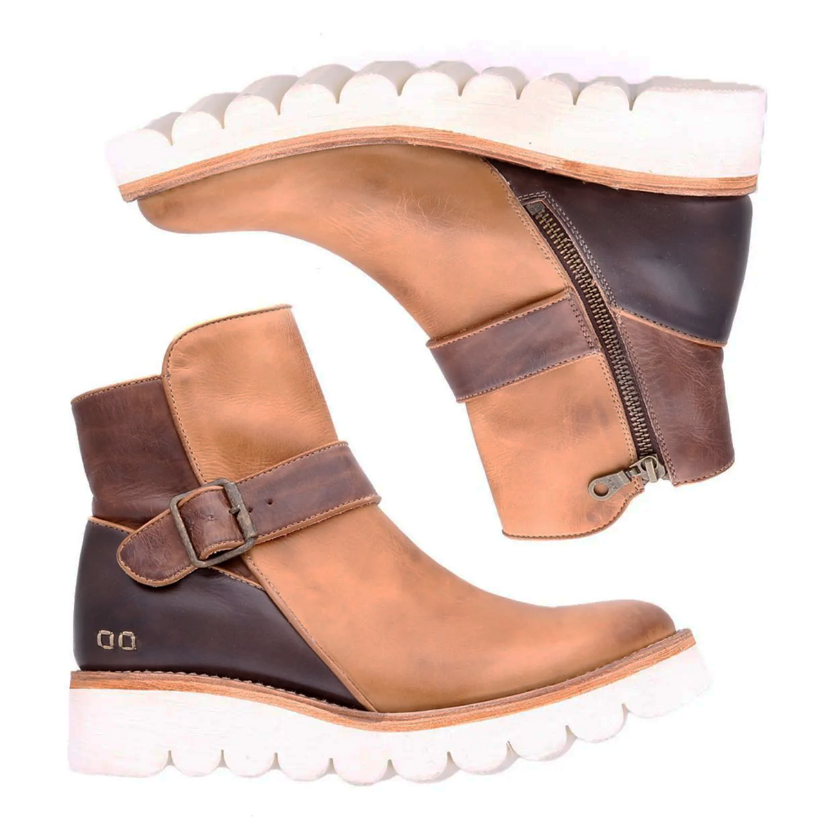 Bed Stu Nudge II Ankle Boot (Women) - Cold Brew Rustic Boots - Casual - Mid - The Heel Shoe Fitters