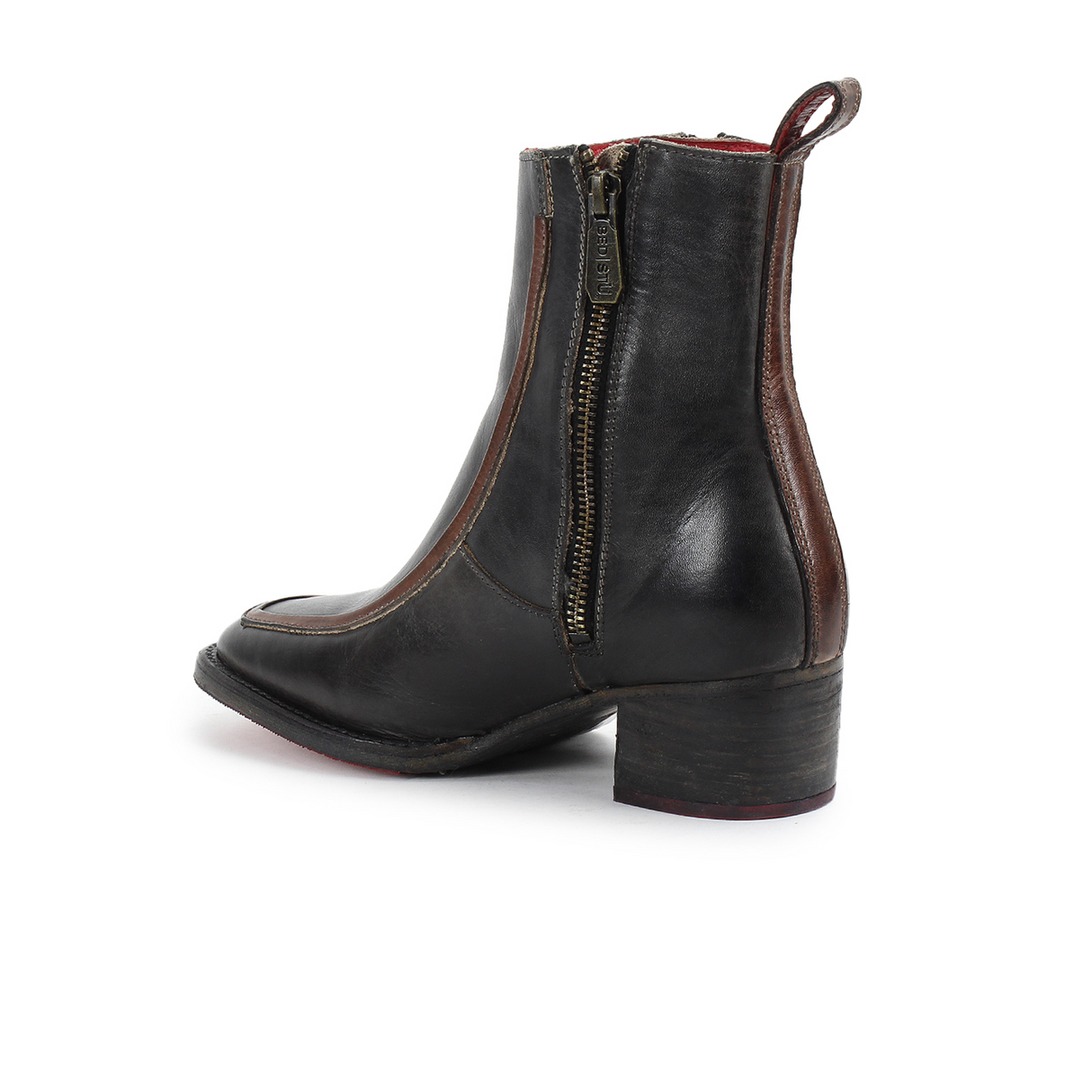 Bed Stu Bitsy Mid Boot (Women) - Black Teak Rustic Boots - Casual - Mid - The Heel Shoe Fitters