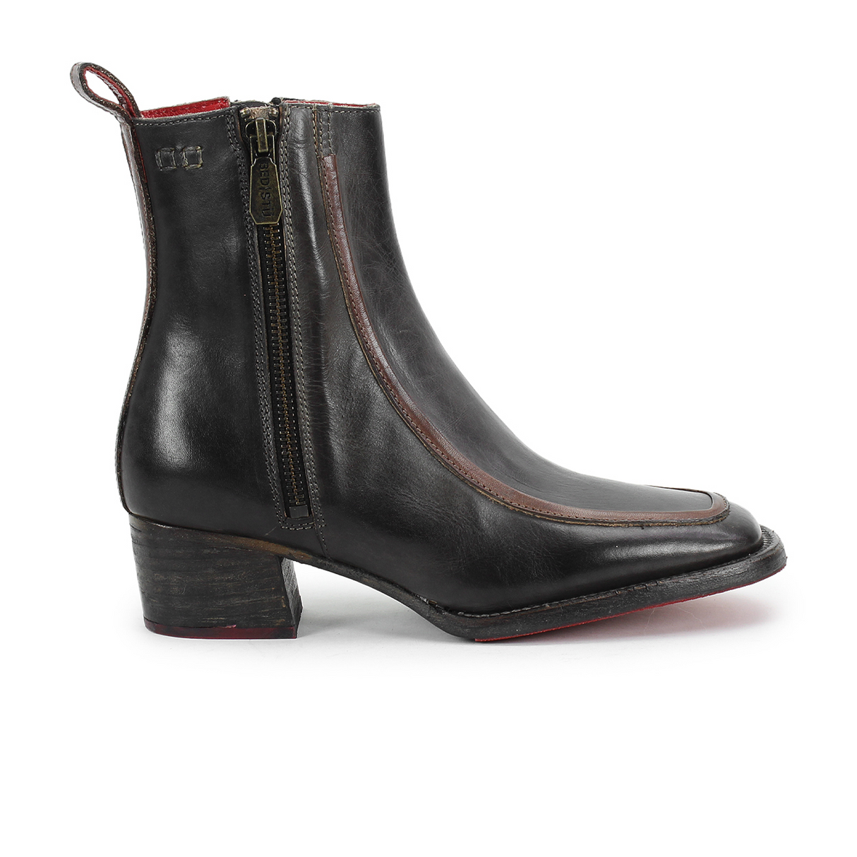 Bed Stu Bitsy Mid Boot (Women) - Black Teak Rustic Boots - Casual - Mid - The Heel Shoe Fitters
