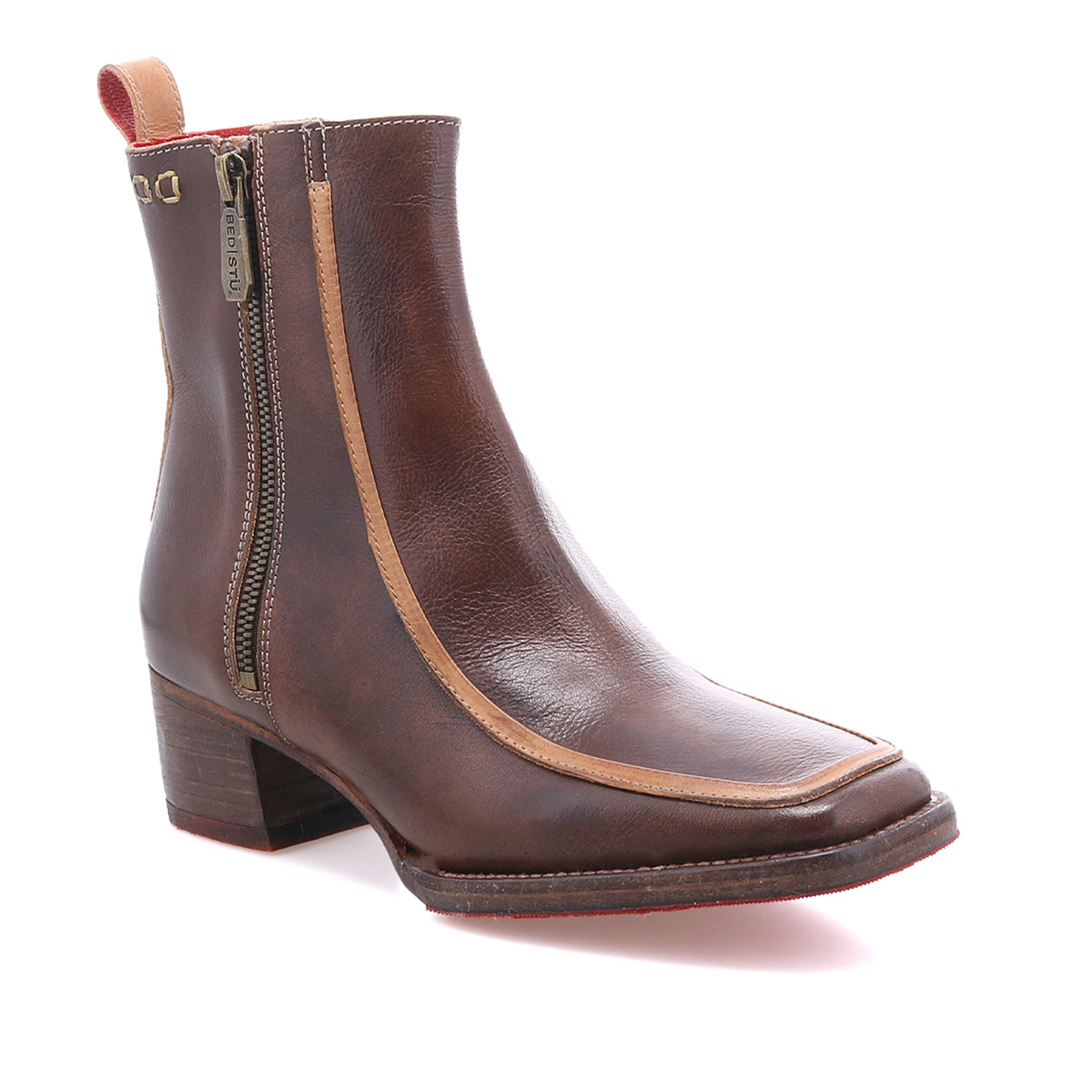 Bed Stu Bitsy Heeled Boot (Women) - Teak Oats Rustic Boots - Casual - Mid - The Heel Shoe Fitters