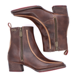 Bed Stu Bitsy Heeled Boot (Women) - Teak Oats Rustic Boots - Casual - Mid - The Heel Shoe Fitters